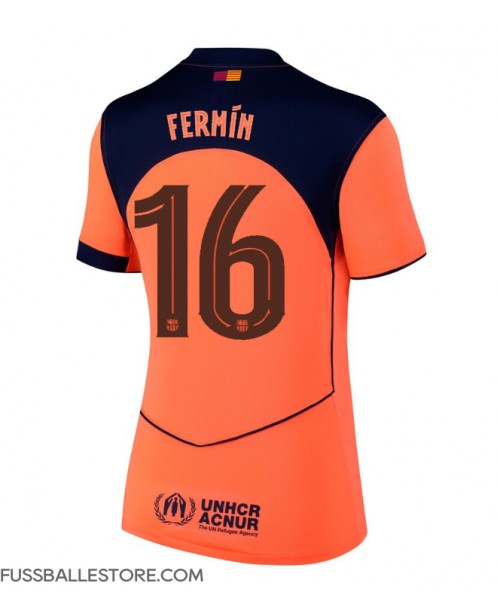 Günstige Barcelona Fermin Lopez #16 3rd trikot Damen 2025-26 Kurzarm Günstige Barcelona Fermin Lopez #16 3rd trikot Damen 2025-26 Kurzarm